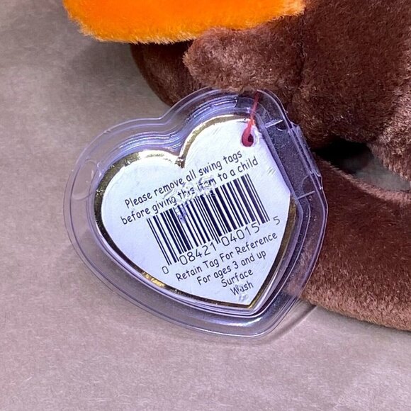 Ty Beanie Baby Original Chocolate 1993 Retired w/Rare Tag Errors Red Stamp #205 - Picture 9 of 12